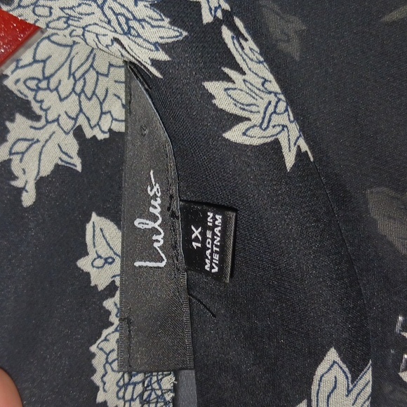 Lulu's Black Floral Dress - Picture 3 of 4